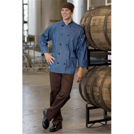 NATHAN CALEB Aspen Chef Coat in Chambray - XSmall NA2073150